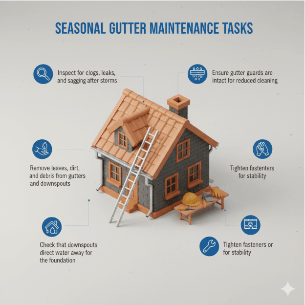 Seasonal Gutter Maintenance Tasks