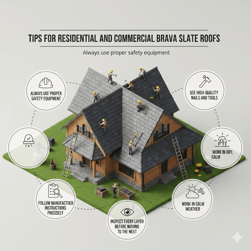 Residential and Commercial Brava Slate Roofs