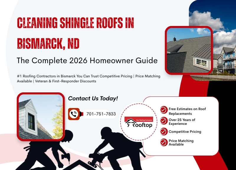 Cleaning Shingle Roofs in Bismarck, ND: The Complete 2026 Homeowner Guide