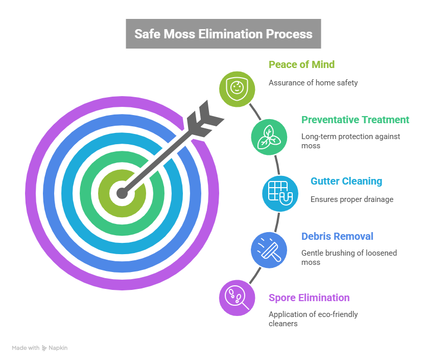 Affordable roof moss removal