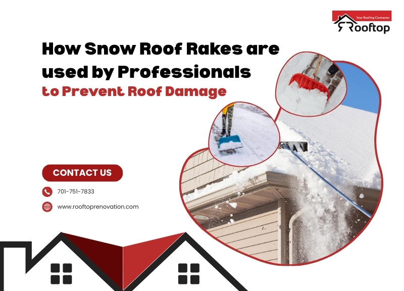 Snow roof rakes