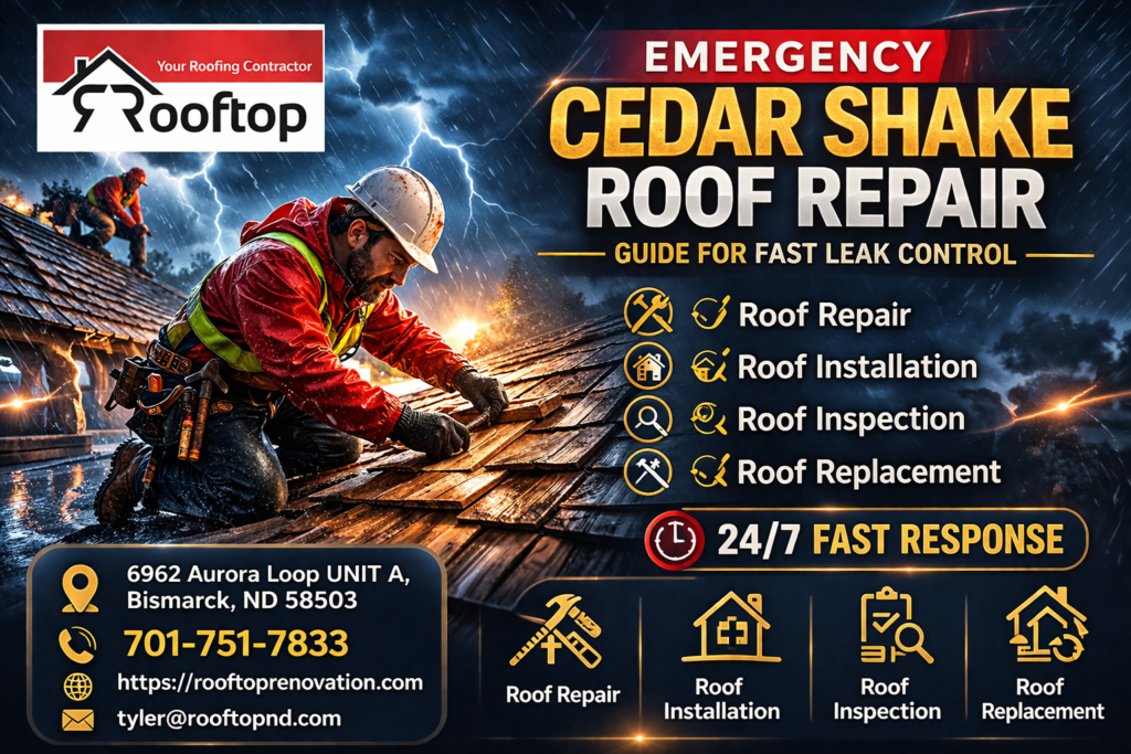emergency cedar shake roof repair