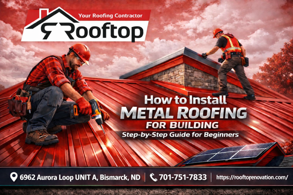 install metal roofing for building
