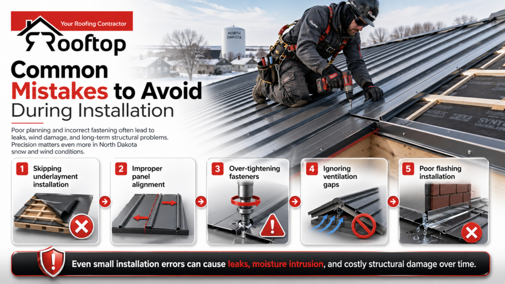 install metal roofing for building