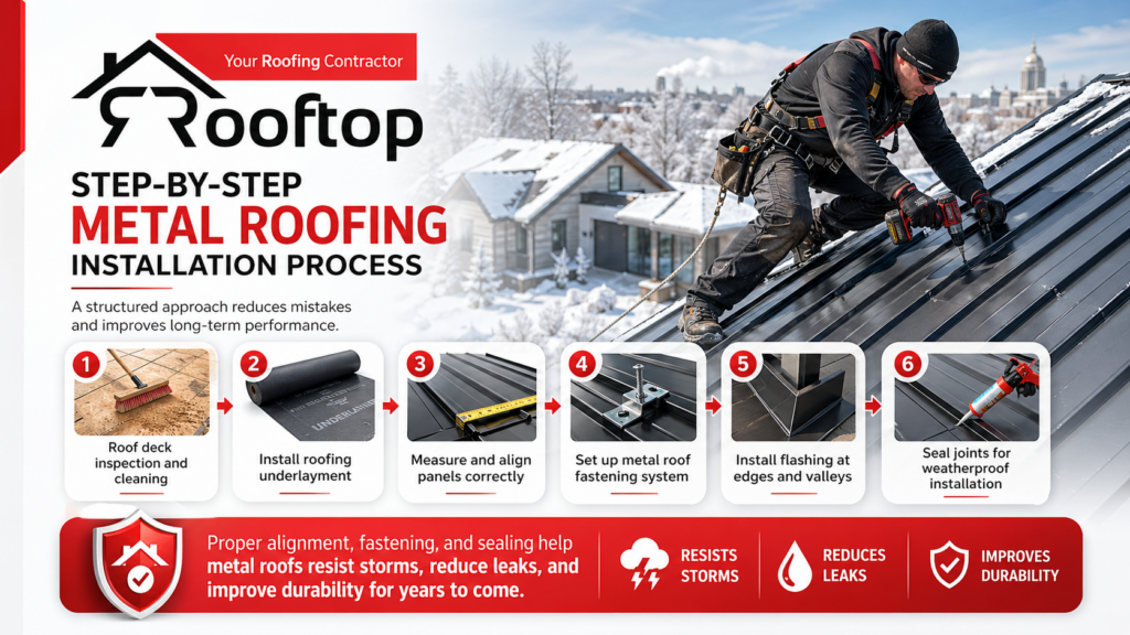 install metal roofing for building