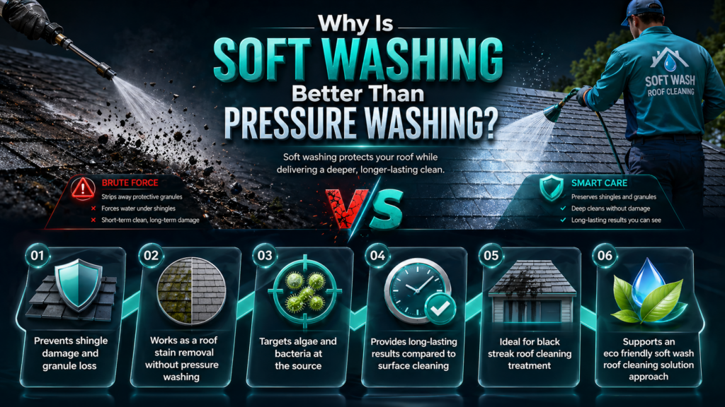  Soft wash roof cleaning solution