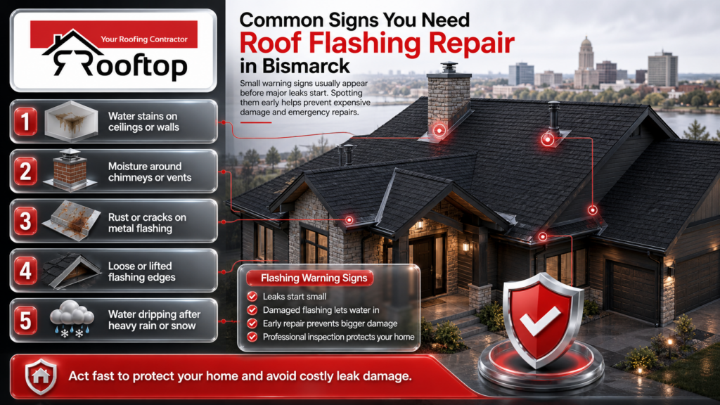 roof flashing repair in Bismarck