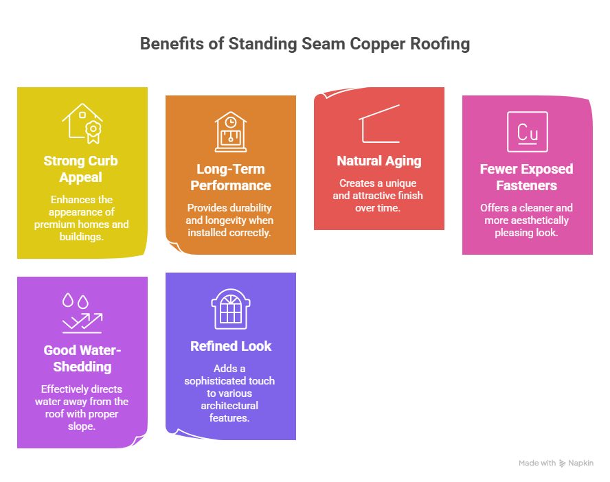 Standing Seam Copper Roofing