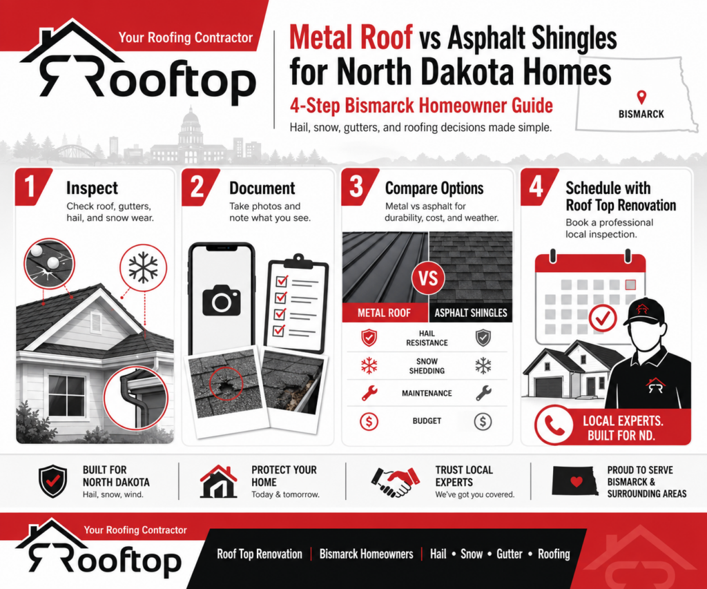 metal roof vs asphalt shingles for North Dakota