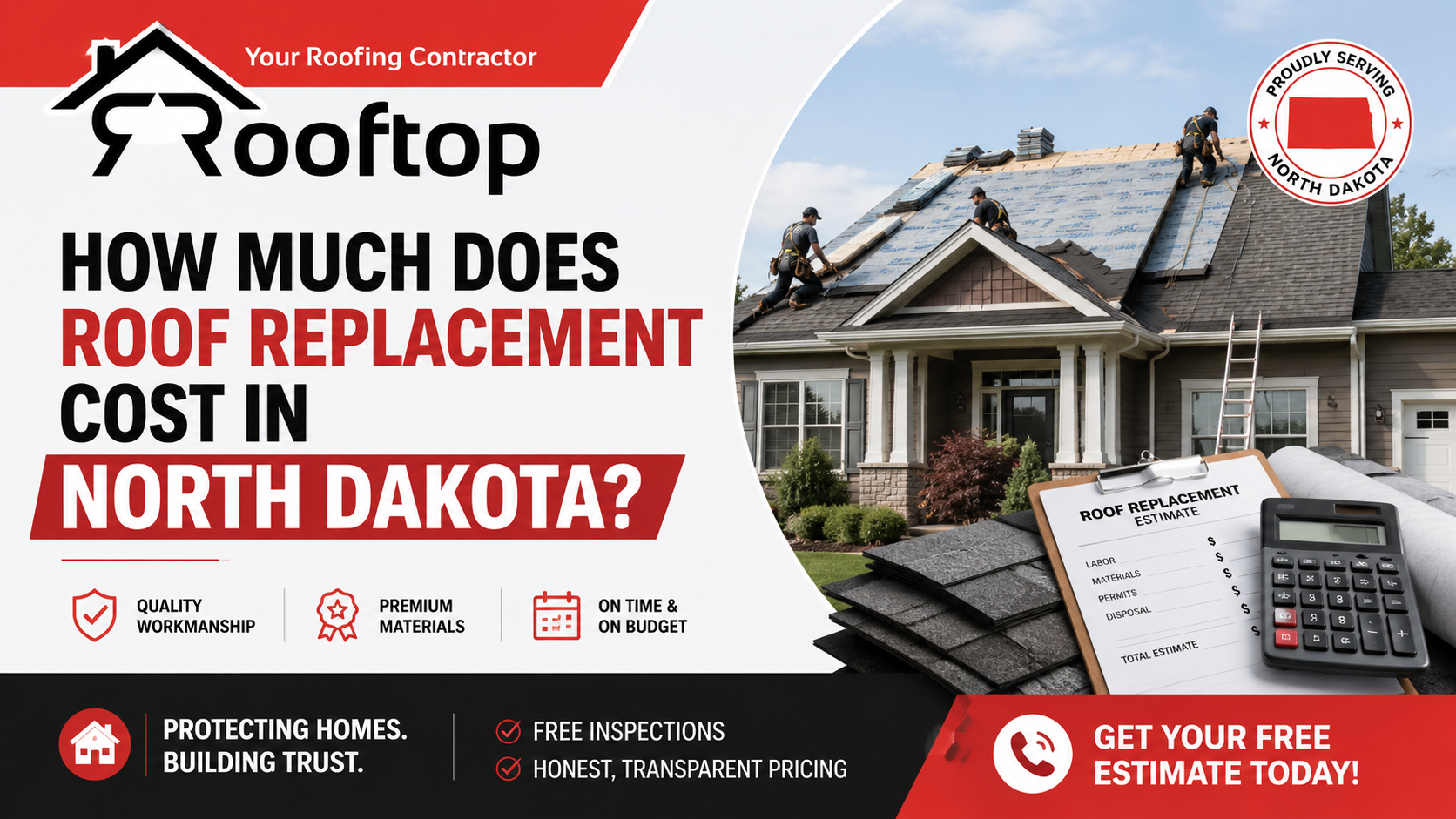 roof replacement cost in North Dakota