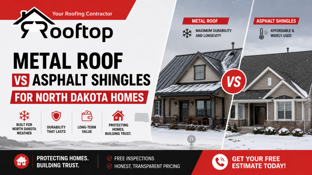 metal roof vs asphalt shingles for North Dakota
