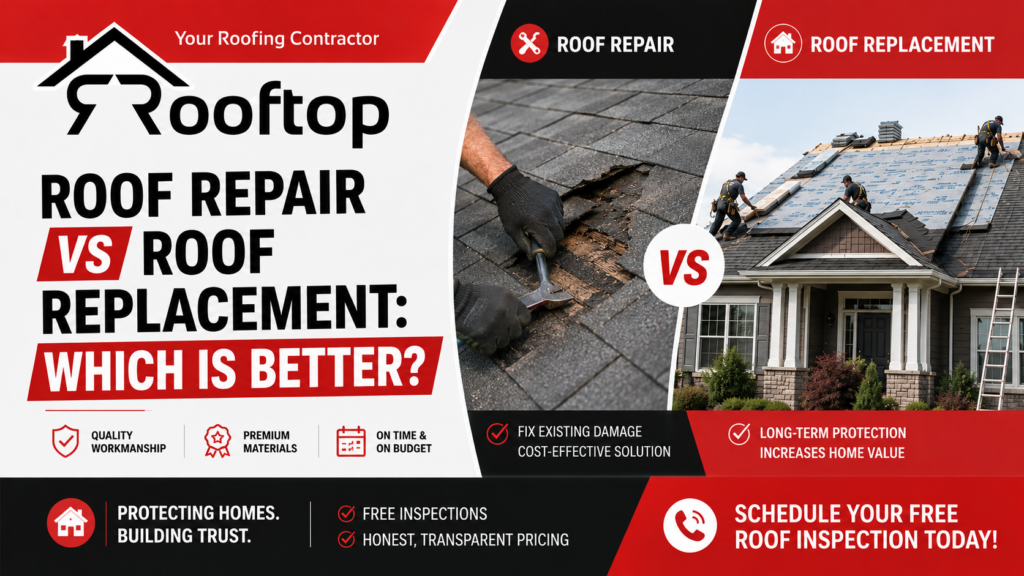 roof repair vs roof replacement